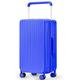 ZNBO Fashion Hand Luggage Lightweight, ABS Hard Shell Trolley Travel Suitcase with 4 Wheels,Cabin Carry-on Suitcases Small Travel Trolley Case,Blue,20