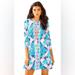 Lilly Pulitzer Dresses | Lilly Pulitzer Ophelia Swing Dress Seaside Aqua Coconut Cove Engineered | Small | Color: Blue/Pink | Size: S