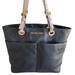 Michael Kors Bags | Michael Kors Black Leather Purse Bag, Tan Straps, Zip Top, Large Outer Pockets | Color: Black/Tan | Size: Os