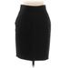 H&M Casual Pencil Skirt Knee Length: Black Print Bottoms - Women's Size 8