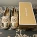 Michael Kors Shoes | Brand New In Box Michael Kors Kendrick Toe Cap Espadrilles | Color: Cream/Gold | Size: 9.5
