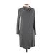 Cos Casual Dress - Sweater Dress Cowl Neck 3/4 sleeves: Gray Marled Dresses - Women's Size X-Small