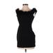 NBD Cocktail Dress - Party High Neck Sleeveless: Black Solid Dresses - Women's Size X-Small