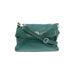 Tory Burch Leather Crossbody Bag: Pebbled Green Print Bags