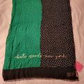 Kate Spade Accessories | Kate Spade Ny Dot Two-Tone Oblong Scarf | Color: Black/Green | Size: 24x75