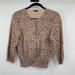 J. Crew Sweaters | J.Crew Mob Wife Boho Leopard Print Women’s Sweater Button Front Cotton Size Xs | Color: Cream/Tan | Size: Xs