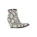 Jeffrey Campbell for Free People Ankle Boots: Ivory Snake Print Shoes - Women's Size 6 - Almond Toe