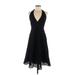 J.Crew Casual Dress - Midi Halter Sleeveless: Black Solid Dresses - Women's Size 8