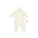 Little Me Long Sleeve Onesie: Ivory Print Bottoms - Size 3 Month