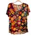 Lularoe Tops | Lularoe Short Sleeve Crewneck Classic Multicolor Floral T-Shirt Sizes Large | Color: Pink/Red | Size: L