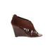 Vince Camuto Wedges: Brown Solid Shoes - Women's Size 8 - Open Toe