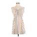 Aeropostale Casual Dress - A-Line: White Stripes Dresses - Women's Size X-Small