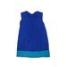 Shoshanna Cocktail Dress - Mini V-Neck Sleeveless: Blue Solid Dresses - Women's Size 0