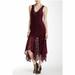 Free People Dresses | Free People Lila Lace Asymmetrical Sheered Sleeveless Maxi Dress Purple Sz M | Color: Purple | Size: M