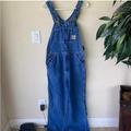 Carhartt Jeans | Carhartt Overalls Bib Denim Jean Medium Wash | Color: Blue | Size: 30