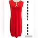 Michael Kors Dresses | Michael Kors Gorgeous Red Dress With Gold Eyelets | Color: Gold/Red | Size: Xl