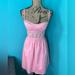 Victoria's Secret Dresses | Euc Victoria’s Secret Spaghetti Strap Studded Rear Zip Lined Mini Dress | Color: Pink | Size: 2