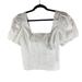 J. Crew Tops | J.Crew Womens Cotton Puff Sleeve Squareneck Top Poplin White 8 | Color: White | Size: 8