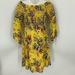 Anthropologie Dresses | Farm Rio Anthropologie Bria Smocked Floral Mini Dress S | Color: Yellow | Size: S