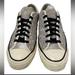 Converse Shoes | Converse Unisex 9.5 (M9.5 W11.5) Woven Leather Ctas Low Top Ox Gpc E1204 | Color: Silver/White | Size: 9.5