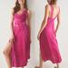 Free People Dresses | New Free People 'Bad For You' Printed Slip Dress In Magenta | Color: Pink/Purple | Size: L