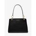 Michael Kors Bags | Michael Kors Outlet Trisha Large Pebbled Leather Shoulder Bag One Size Black New | Color: Black | Size: Os