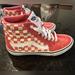 Vans Shoes | Men’s Vans High Top Shoes Pink Size 9.5 | Color: Pink/White | Size: 9.5