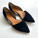 J. Crew Shoes | J. Crew Zoe D'orsay Flats Womens Size 10.5 Pointed Toe F5310 Black Suede Leather | Color: Black | Size: 10.5