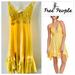 Free People Dresses | Free People One Adella Slip Mini Dress Yellow Lace Ruffle Summer Smocked | Color: Yellow | Size: Xs