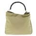 Gucci Bags | Gucci Bamboo Beige Synthetic Handbag (Pre-Owned) | Color: Cream | Size: Os
