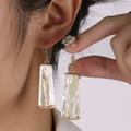 Anthropologie Jewelry | Anthropologie Mother Of Pearl Silver Earrings | Color: Cream/Silver | Size: Os