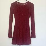 Free People Dresses | Free People Teen Witch Red Cut Out Flare Sleeve Lace Dress Size Xs | Color: Red | Size: Xs