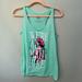 Disney Tops | Disney Parks Epcot World Showcase Uk Alice We’re All Mad Here Tank Top, Medium | Color: Green/Pink | Size: M