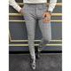 Herren Hose Hosen Chinesisch Chino Chino Hosen Karierte Anzughose Tasche Plaid Komfort Atmungsaktiv Geschäft Täglich Modisch Smart Casual Hell Gray Grau