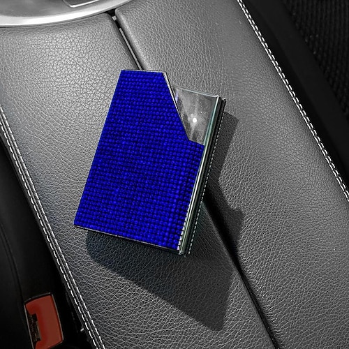Diamant-Führerschein-Kartenhalter für Auto, Führerschein, Kreditkarten-Aufbewahrung, Innen-Flip-Damen-Mädchen-Auto-Bling-Zubehör Image