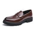 Herren Loafer Slip On Übergrössen Schuhe mit innerer Höhenerhöhung Loafer fahren Geschäftlich Brautkleider schlicht PU Komfortabel Halbschuhe Schwarz Braun Sommer Frühling