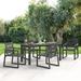 LUE BONA Rectangular 4 - Person 59.1" Long Outdoor Dining Set Wood/Plastic in Gray | 59.1 W x 31.5 D in | Wayfair 4DKFBSFKSLB23DT0001-100