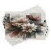 Ambesonne Floral Place Mats Set of 4 Modern Boho Muted Flowers Standard Beige Pale Maroon Dusk | Wayfair ser_sd1769