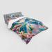 Ambesonne Lake Bedding Set & Pink Sky Blue Green Polyester | Queen Duvet Cover + 3 Additional Pieces | Wayfair bsnev_sd1054_queen