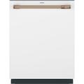 Café Cafe Customfit Energy Star Stainless Interior Smart Dishwasher in White | 34.63 H x 23.75 W x 26.3 D in | Wayfair CDT858P4VW2
