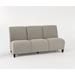 Lesro Siena Lounge Reception Armless 3 Seat Tandem Seating No Center Arms Manufactured Wood in Brown | Wayfair SN3102.FNA-01PPBO