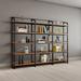 RARLON Solid wood bookshelf shelf Creative floor-to-ceiling bookcase Iron art retro display case bookcase in Brown/Green | Wayfair 02YQ38CVQHUMH12S