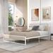 17 Stories Leili Platform Bed Wood & Metal/Metal in White | Queen | Wayfair 31A16E1178B5437CA1FA54352AE57A23