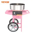 VEVOR Machine à Barbe à Papa Professionnelle avec Chariot 1000 W Appareil à Barbe à Papa Commercial