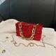Sac à Main de Soirée à Paillettes Perlées pour Femme Pochette Élégante Rouge pour Mariage ix