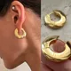 Boucles d'oreilles créoles rondes en métal boucles d'oreilles simples en laiton optique boucle