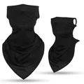 Masque de moto multifonctionnel guêtre de cou couvre-chef de cyclisme cagoule Bandana noir