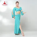 Costume de danse du ventre pour femmes vêtements de danse exotiques manches longues soutien-gorge