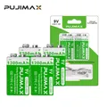 PUJIMAX-Batterie lithium aste 9V 1200mAh Eddie ion Tpye-C USB 24.com 9V pour détecteur de