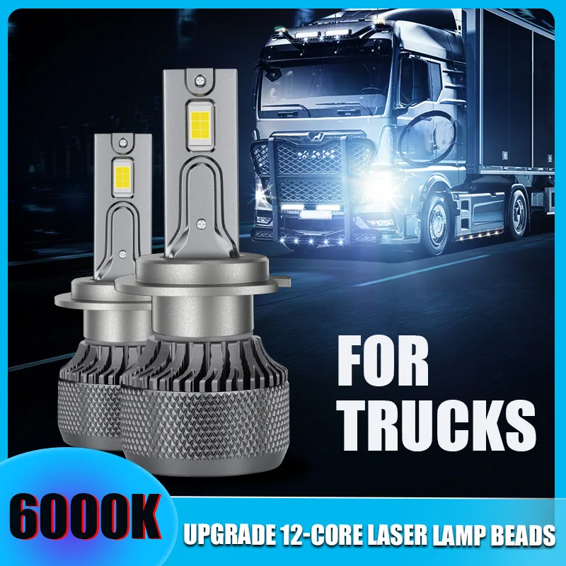 2 pz h7 led 24 v camion led h4 lampade a led h3 led h1 ha condotto la luce HB4 9006 hb3 9005 ha condotto il faro h11 ha condotto le lampadine dei fari 9012 hir2 led